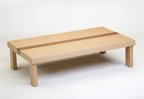 oreasi-002-【折りたたみテーブル105】105cm長方形　折れ脚 国産品 ブラウン色
