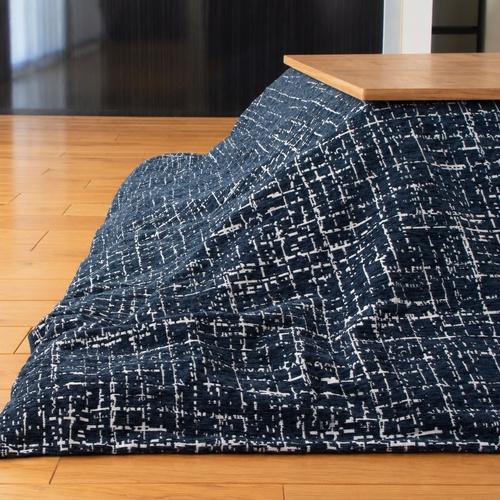 こたつ布団 正方形 リヒトNA(ネイビー)(こたつサイズ75~80cm用)